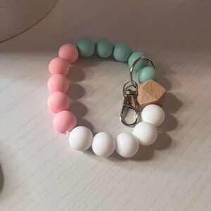 Pastel Beaded Keychain